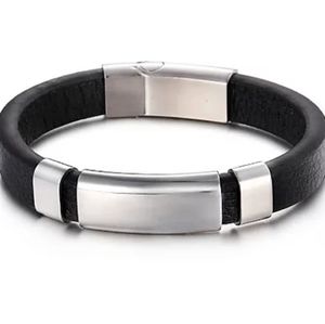 GENUINE GRAINED LEATHER & 316L STAINLESS STEEL